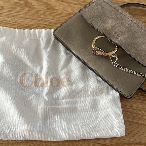 Chloe Faye mini chain purse - smooth suede - Picture 2 of 5